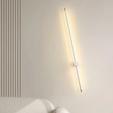 Simple Vertical Aluminum Bathroom White Vanity Light Image - 17