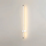 Simple Vertical Aluminum Bathroom White Vanity Light Image - 2