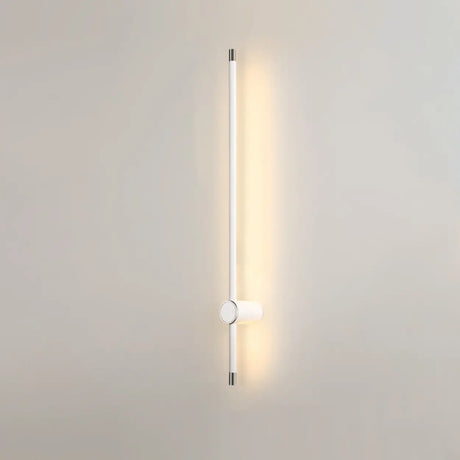 Simple Vertical Aluminum Bathroom White Vanity Light Image - 2