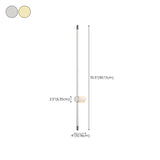 Simple Vertical Aluminum Bathroom White Vanity Light Image - 21