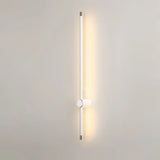 Simple Vertical Aluminum Bathroom White Vanity Light Image - 3