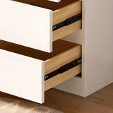 Simple Vertical Hardwood White Dresser with 5 Drawers Image - 10