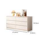 Simple Vertical Hardwood White Dresser with 5 Drawers #size