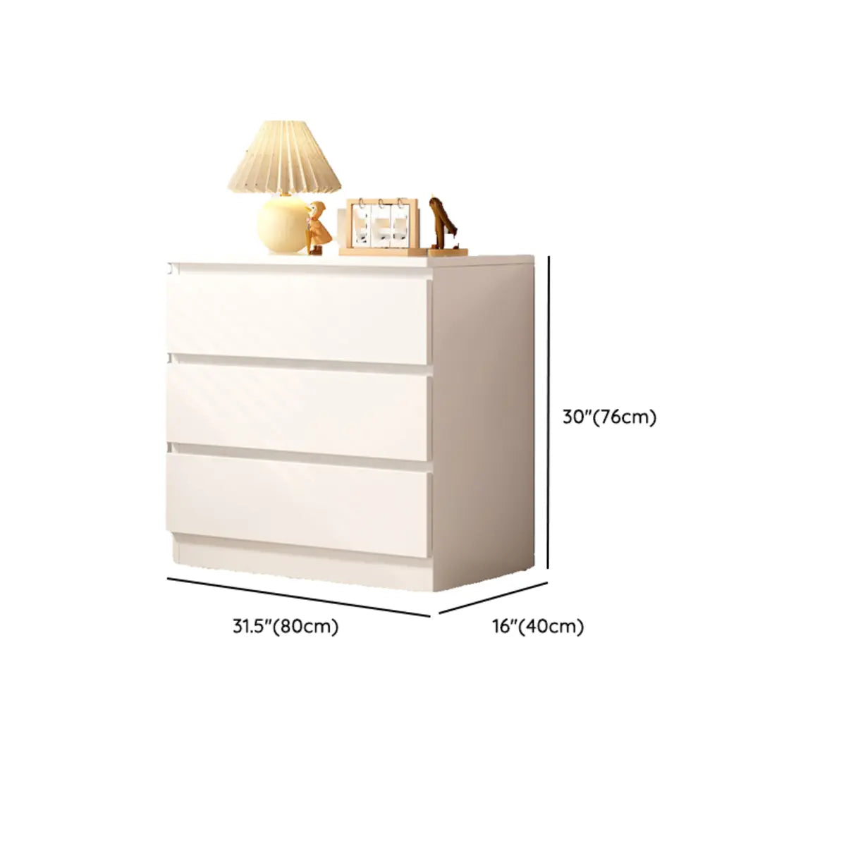 Simple Vertical Hardwood White Dresser with 5 Drawers Image - 18