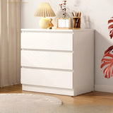 Simple Vertical Hardwood White Dresser with 5 Drawers Image - 2