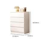 Simple Vertical Hardwood White Dresser with 5 Drawers Image - 20