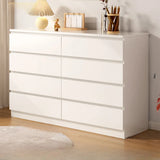 Simple Vertical Hardwood White Dresser with 5 Drawers Image - 9