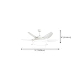 Simple White 6 Blades Windmill LED Ceiling Fan Light Image - 16