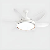 Simple White 6 Blades Windmill LED Ceiling Fan Light Image - 2