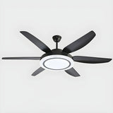 Simple White 6 Blades Windmill LED Ceiling Fan Light Image - 9