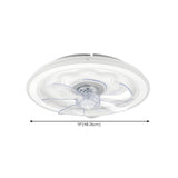 Simple White 7-Blade Modern LED Ceiling Fan with Light #size