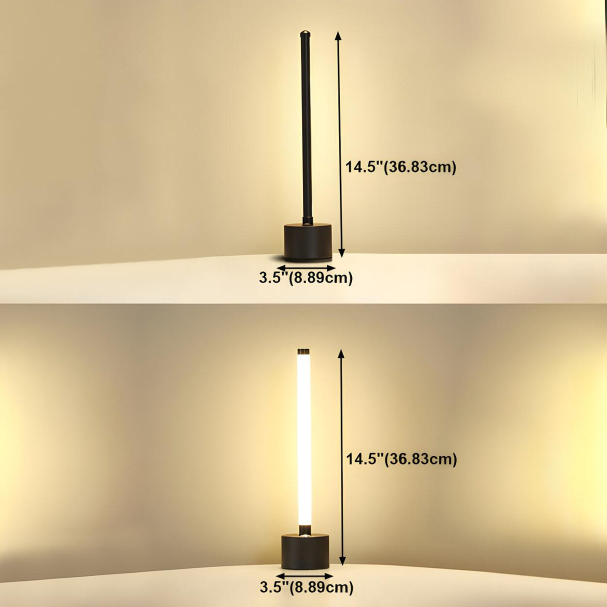 Simple White Aluminum LED Straight Line Table Lamp 