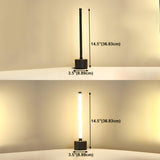 Simple White Aluminum LED Straight Line Table Lamp #size