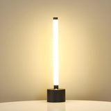 Simple White Aluminum LED Straight Line Table Lamp Image - 3