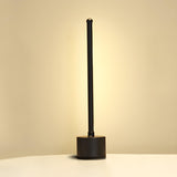 Simple White Aluminum LED Straight Line Table Lamp Image - 6