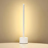 Simple White Aluminum LED Straight Line Table Lamp Image - 8