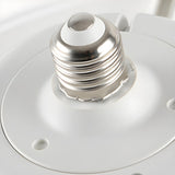 Simple White Circle Windmill Blade Ceiling Fan Light Image - 11