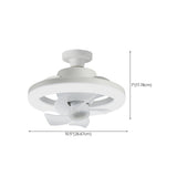 Simple White Circle Windmill Blade Ceiling Fan Light #size