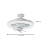 Simple White Circle Windmill Blade Ceiling Fan Light Image - 15