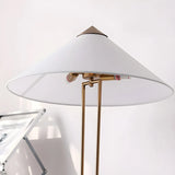 Simple White Cone Metal LED Modern Floor Lamp Image - 7