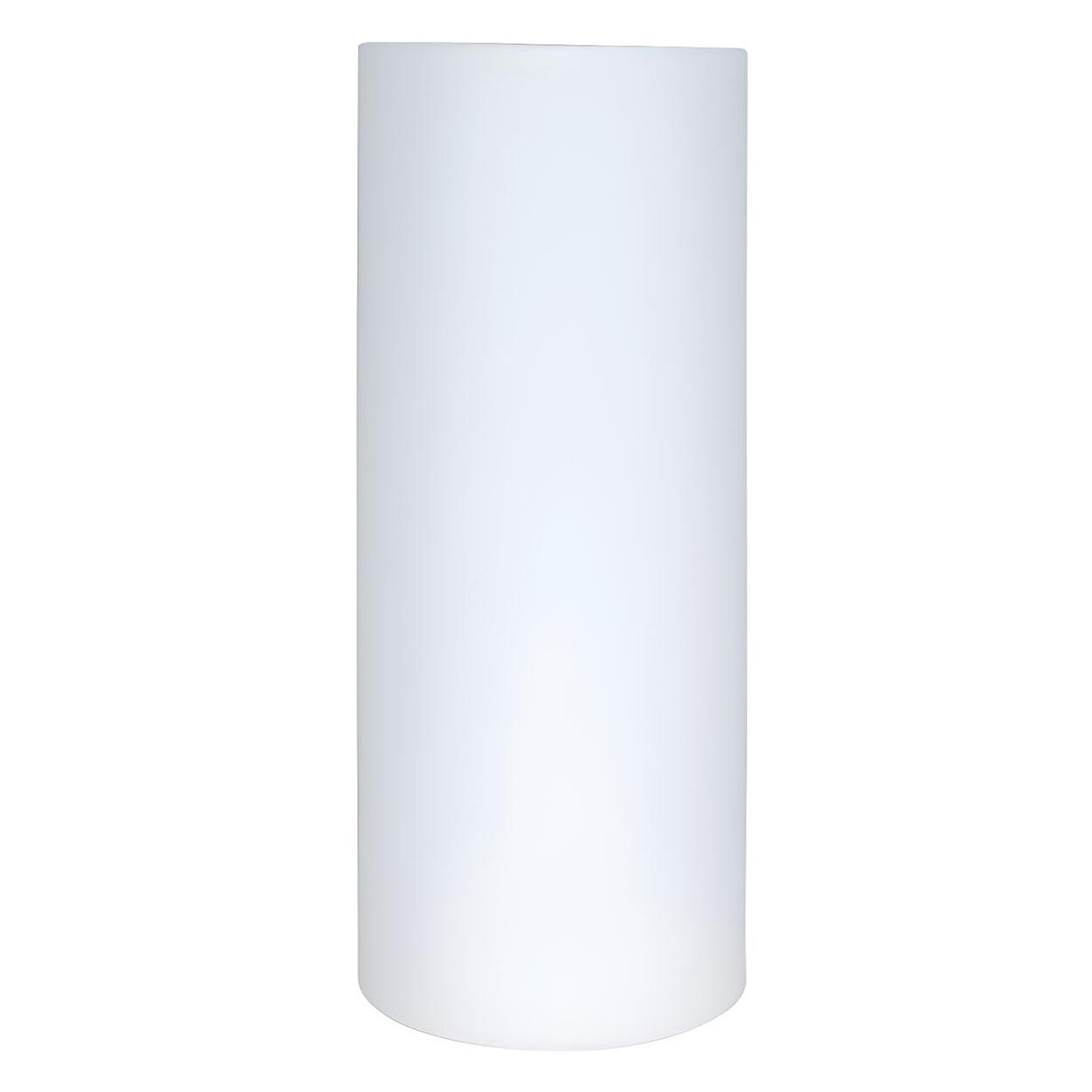 Simple White Cylindrical Floor Lamp Landscape Lighting Image - 10