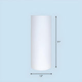 Simple White Cylindrical Floor Lamp Landscape Lighting Image - 11