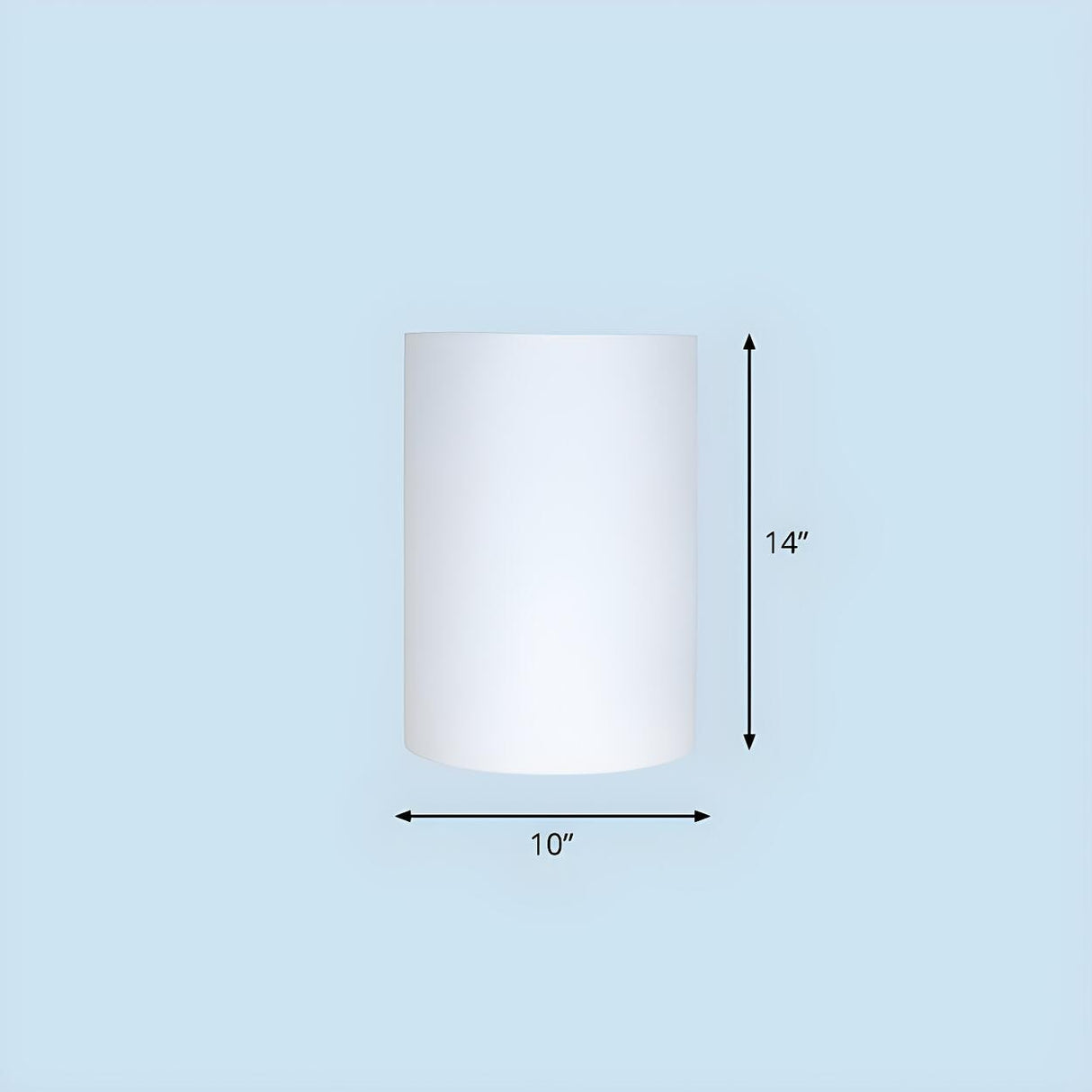 Simple White Cylindrical Floor Lamp Landscape Lighting Image - 2