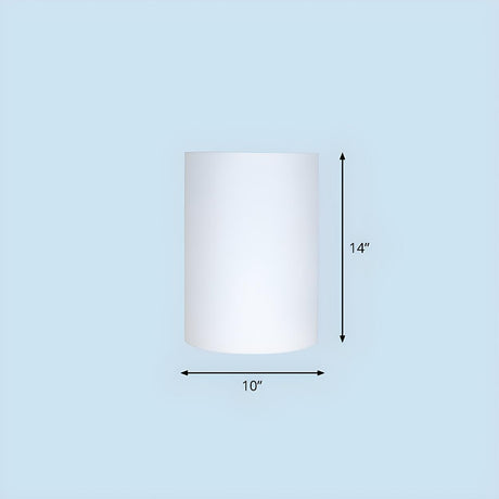 Simple White Cylindrical Floor Lamp Landscape Lighting Image - 2