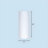 Simple White Cylindrical Floor Lamp Landscape Lighting Image - 3