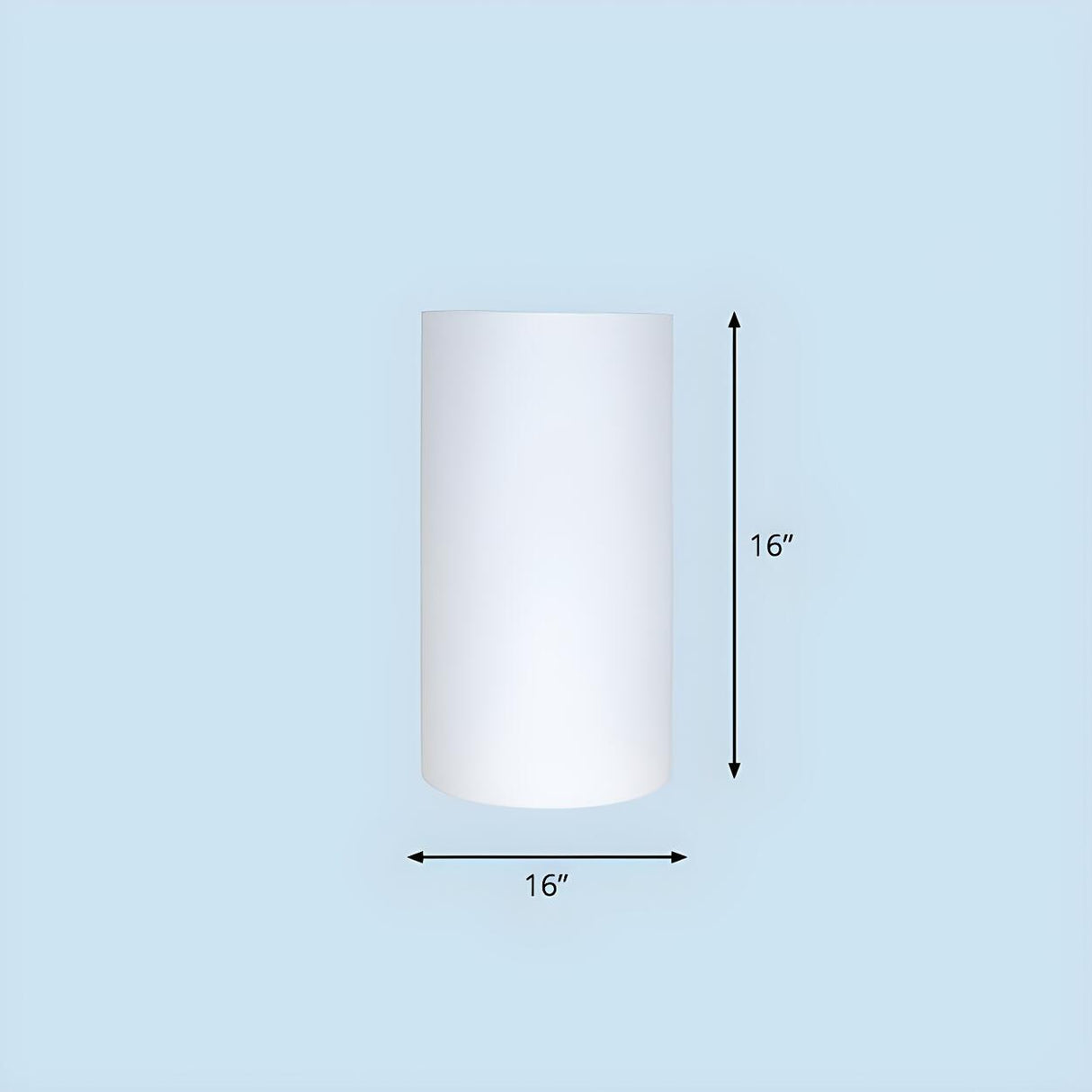 Simple White Cylindrical Floor Lamp Landscape Lighting Image - 5