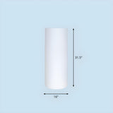 Simple White Cylindrical Floor Lamp Landscape Lighting Image - 7