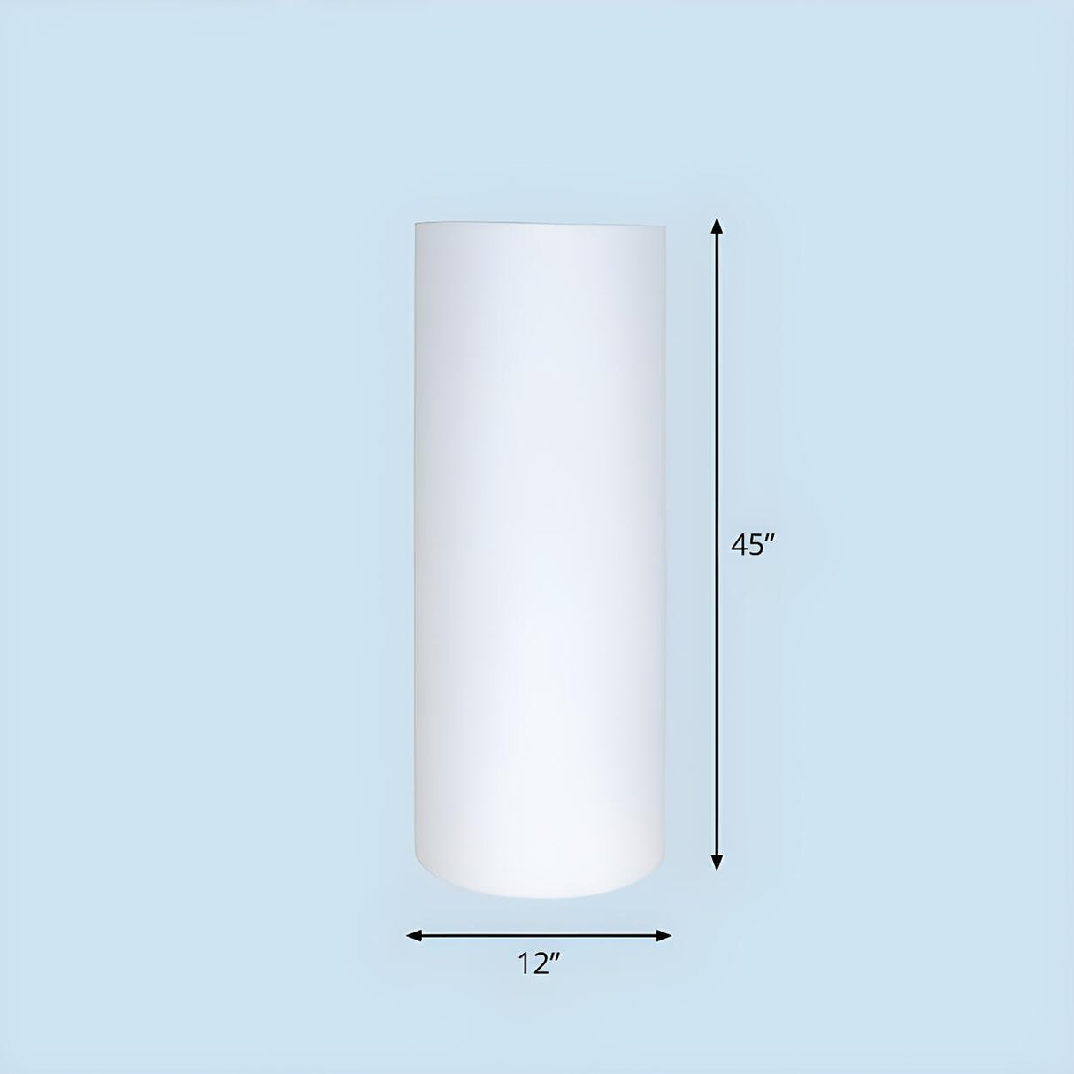 Simple White Cylindrical Floor Lamp Landscape Lighting Image - 9