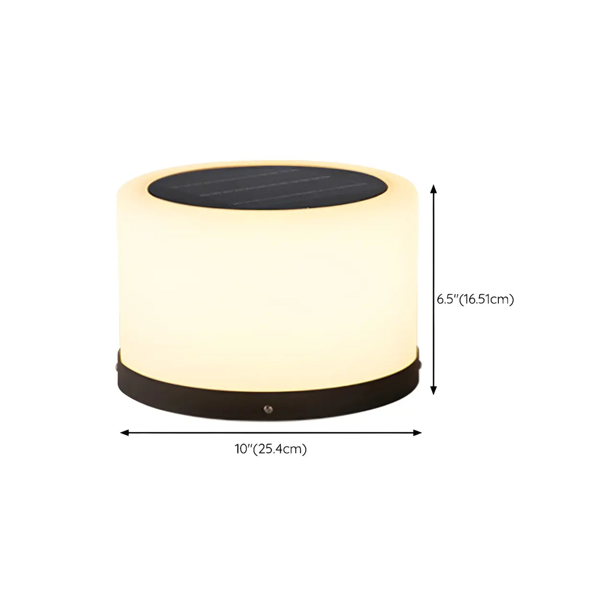 Simple White Cylindrical Pillar LED Outdoor Table Lamp Image - 20