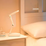 Simple White Dimmable LED Modern Bedroom Table Lamp Image - 10