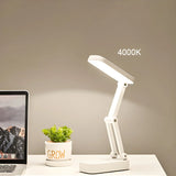 Simple White Dimmable LED Modern Bedroom Table Lamp Image - 11