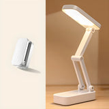 Simple White Dimmable LED Modern Bedroom Table Lamp Image - 2