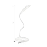 Simple White Flexible LED Desk Lamp with Touch Control Image - 4