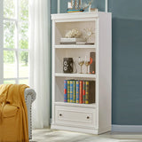 Simple White French Small Wooden Storage Bookcases Image - 3