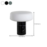 Simple White Geometric Column Stone Base Table Lamp #size