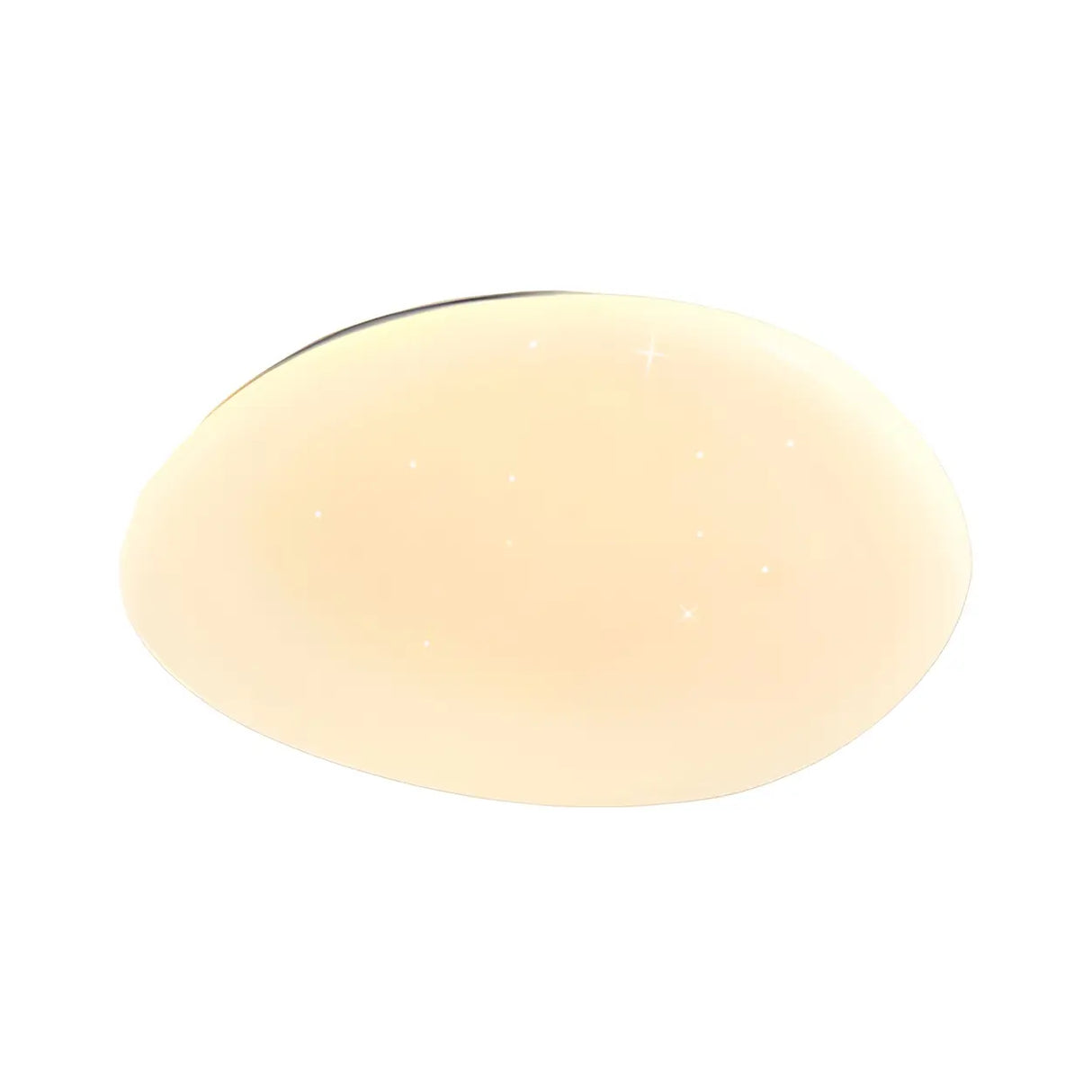 Simple White Geometric LED Flush Mount Ceiling Light Image - 5