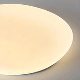 Simple White Geometric LED Flush Mount Ceiling Light Image - 8