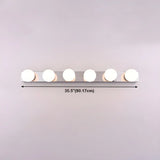 Simple White Globe Decor Wall Vanity Light Multi-Light Image - 15