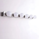 Simple White Globe Decor Wall Vanity Light Multi-Light Image - 6