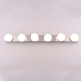 Simple White Globe Decor Wall Vanity Light Multi-Light Image - 7