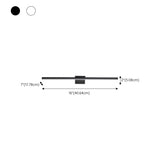 Simple White Linear LED Bathroom Vanity Light Fixture #size