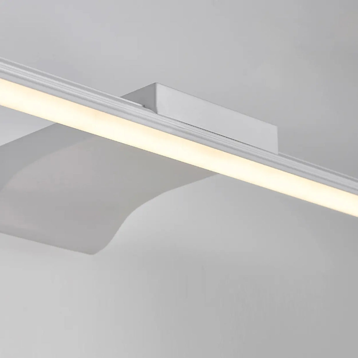 Simple White Linear LED Bathroom Vanity Light Fixture Image - 7