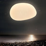 Simple White Pebble Stone LED Flush Mount Ceiling Light Image - 4