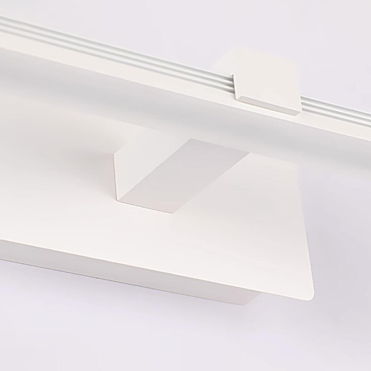 Simple White Rectangular LED Bathroom Vanity Light Image - 11