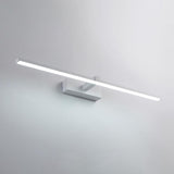 Simple White Rectangular LED Bathroom Vanity Light Image - 8