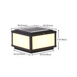 Simple White Rectangular Metal Outdoor Solar Post Light Image - 12